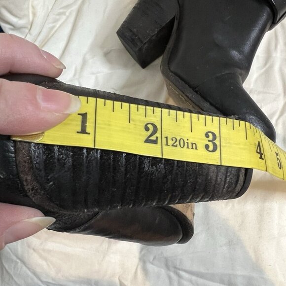 Rag Bone Womens Harrow Bootie Black Size EU 36 M US 6 Leather 3.5" Stacked Heel - Picture 7 of 9